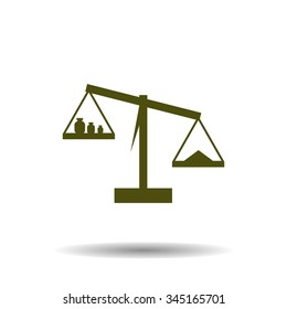 Scales balance. icon. vector design