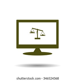 Scales balance. icon. vector design