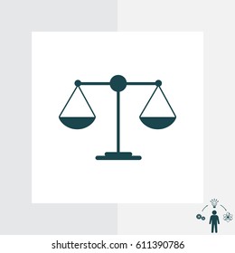 Scales balance icon. vector illustration