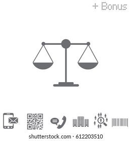 Scales balance icon. vector illustration