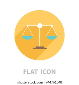 Scales balance icon. vector illustration