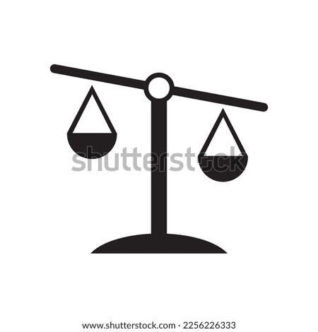 Scales balance icon vector symbol