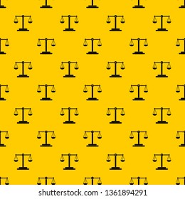 Scales balance pattern seamless vector repeat geometric yellow for any design