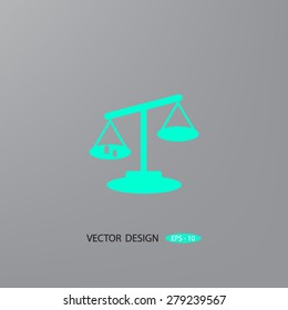 Scales balance vector icon