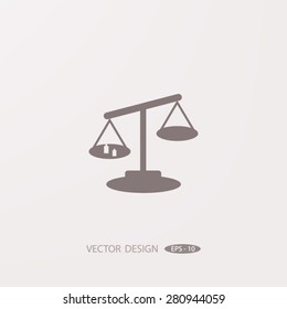 Scales balance vector icon