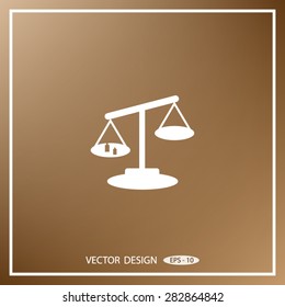 Scales balance vector icon