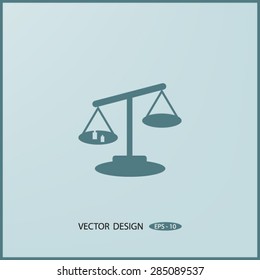 Scales balance vector icon