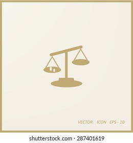 Scales balance vector icon