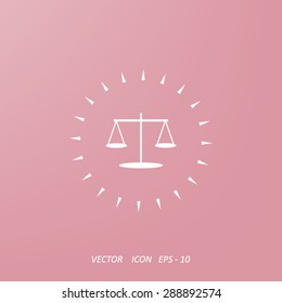 Scales balance vector icon