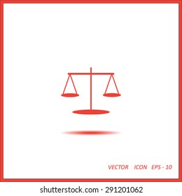 Scales balance vector icon