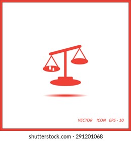 Scales balance vector icon