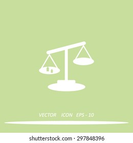 Scales balance vector icon