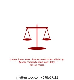 Scales balance vector icon
