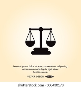 Scales balance vector icon
