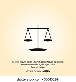 Scales balance vector icon