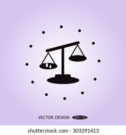 Scales balance vector icon