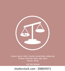 
Scales balance vector icon