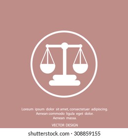Scales balance vector icon