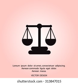 Scales balance vector icon