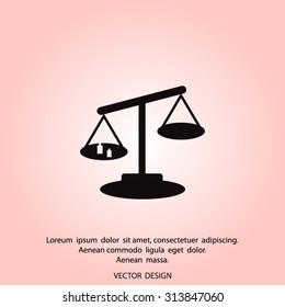 Scales balance vector icon