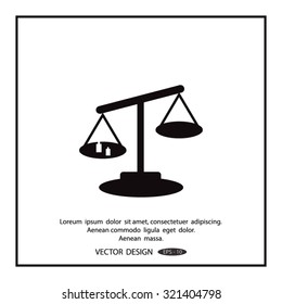 Scales balance vector icon