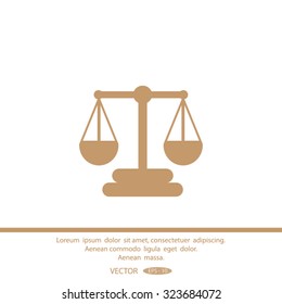 Scales balance vector icon