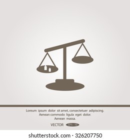 Scales balance vector icon