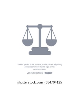 Scales balance vector icon