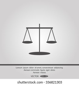 Scales balance vector icon