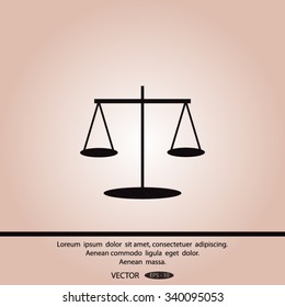 Scales balance vector icon