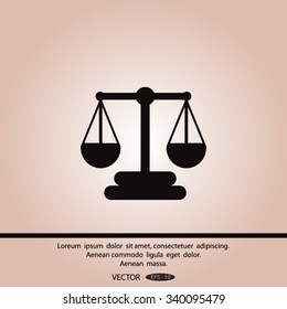 Scales balance vector icon