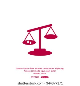 Scales balance vector icon