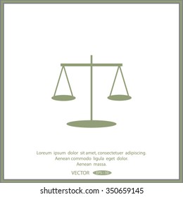 Scales balance vector icon