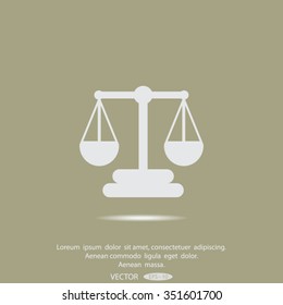 Scales balance vector icon