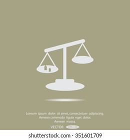 Scales balance vector icon
