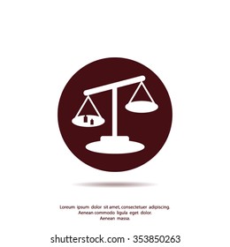 Scales balance vector icon