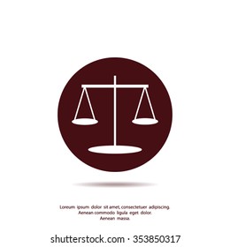 Scales balance vector icon