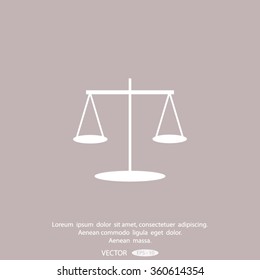 Scales balance vector icon
