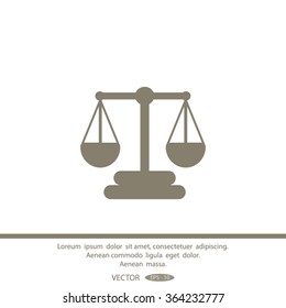 Scales balance vector icon