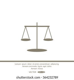 Scales balance vector icon