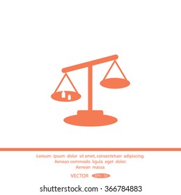 Scales balance vector icon