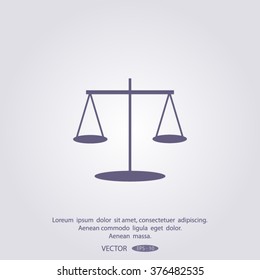 Scales balance vector icon