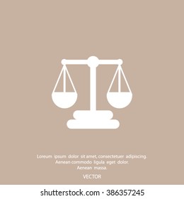 Scales balance vector icon