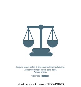 Scales balance vector icon