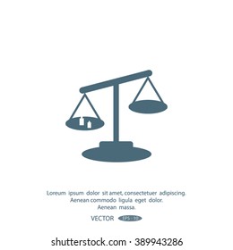 Scales balance vector icon