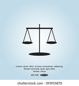 Scales balance vector icon