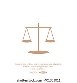 Scales balance vector icon