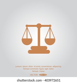 Scales balance vector icon
