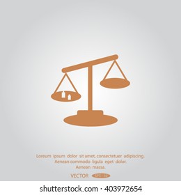 Scales balance vector icon