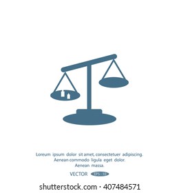 Scales balance vector icon